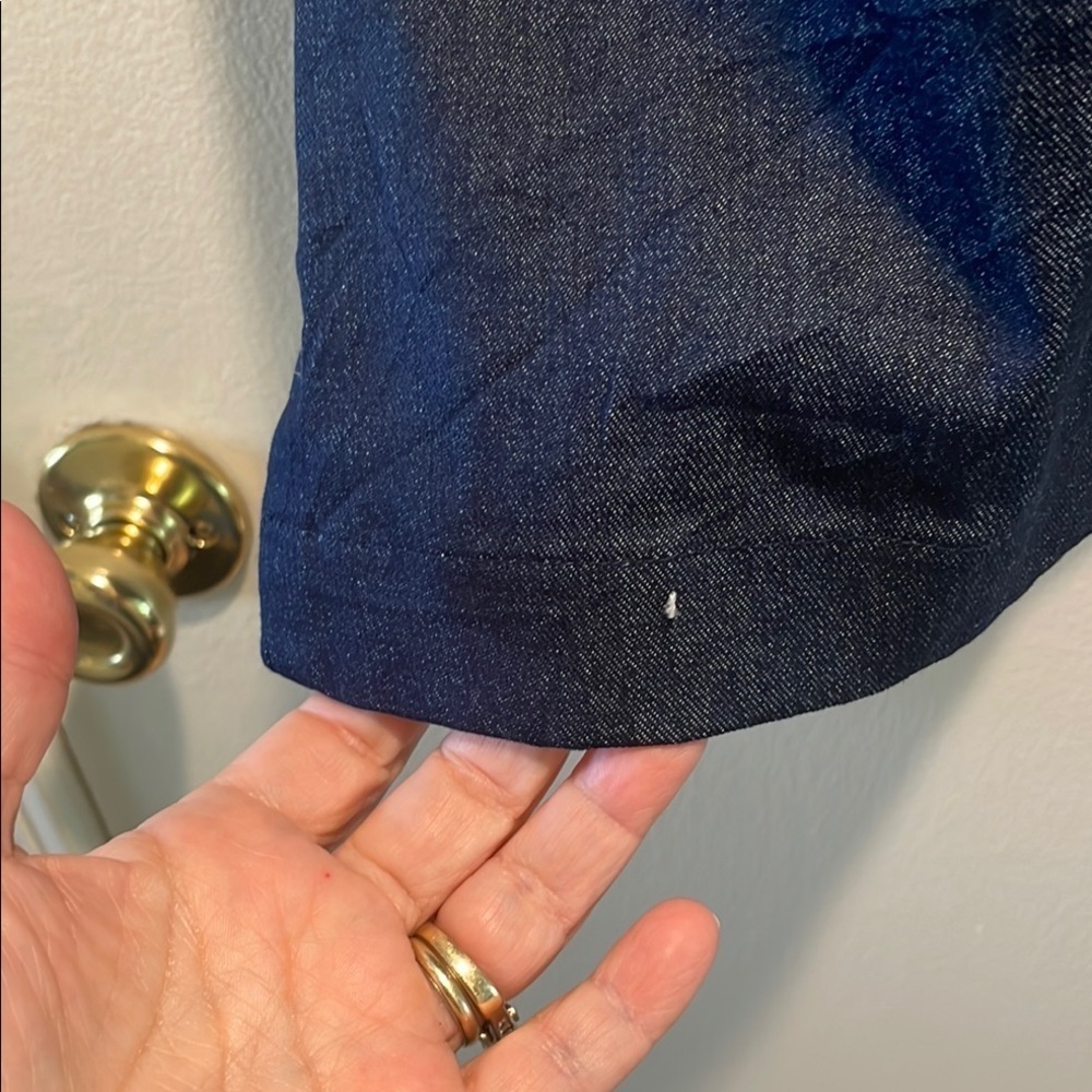 Navy Blue Tunic Designer Inspired Dress with Silver Accents - Picture 5 of 12